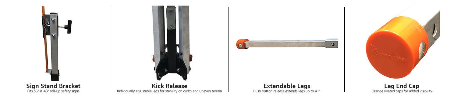 aluminum sign stand features
