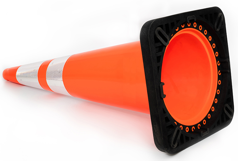 Orancl Orange PVC Traffic Cone With Reflective Collar & Black Base – Multiple Sizes
