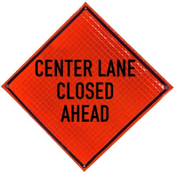 center-lane-closed-ahead