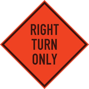 right-turn-only-sign