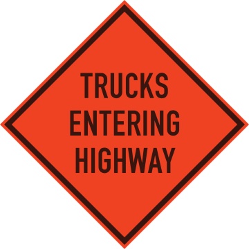 trucks-entering-highway-sign