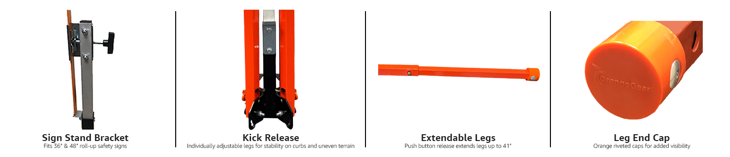 steel sign stand features